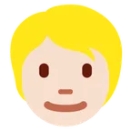 person: light skin tone, blond hair สำหรับแพลตฟอร์ม X / Twitter