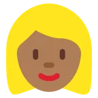 woman: medium-dark skin tone, blond hair untuk platform X / Twitter