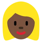 woman: dark skin tone, blond hair per la piattaforma X / Twitter