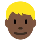 man: dark skin tone, blond hair لمنصة X / Twitter