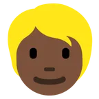 person: dark skin tone, blond hair per la piattaforma X / Twitter
