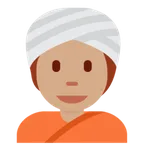 person wearing turban: medium skin tone สำหรับแพลตฟอร์ม X / Twitter