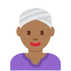 X / Twitter platformu için woman wearing turban: medium-dark skin tone