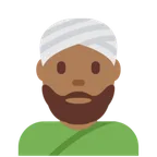 man wearing turban: medium-dark skin tone til X / Twitter platform