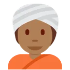 person wearing turban: medium-dark skin tone für X / Twitter Plattform