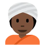 person wearing turban: dark skin tone per la piattaforma X / Twitter