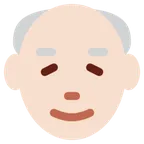 old man: light skin tone per la piattaforma X / Twitter