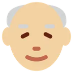 X / Twitter 플랫폼을 위한 old man: medium-light skin tone
