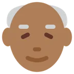 old man: medium-dark skin tone สำหรับแพลตฟอร์ม X / Twitter