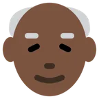 old man: dark skin tone สำหรับแพลตฟอร์ม X / Twitter