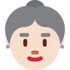old woman: light skin tone per la piattaforma X / Twitter