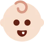 baby: light skin tone für X / Twitter Plattform