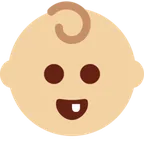 baby: medium-light skin tone per la piattaforma X / Twitter