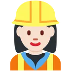 woman construction worker: light skin tone für X / Twitter Plattform
