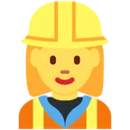 woman construction worker for X / Twitter platform