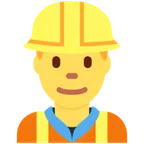 man construction worker for X / Twitter platform