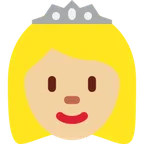 princess: medium-light skin tone สำหรับแพลตฟอร์ม X / Twitter