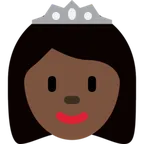 X / Twitter dla platformy princess: dark skin tone