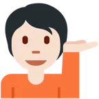 person tipping hand: light skin tone สำหรับแพลตฟอร์ม X / Twitter