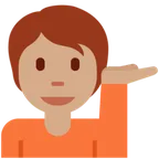 person tipping hand: medium skin tone untuk platform X / Twitter