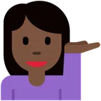 woman tipping hand: dark skin tone für X / Twitter Plattform