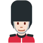 X / Twitterプラットフォームのguard: light skin tone