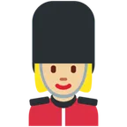 X / Twitter platformon a(z) woman guard: medium-light skin tone képe