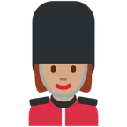 X / Twitter 平台中的 woman guard: medium skin tone