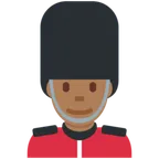 man guard: medium-dark skin tone voor X / Twitter platform
