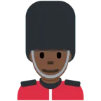 man guard: dark skin tone voor X / Twitter platform