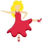 woman dancing: medium-light skin tone สำหรับแพลตฟอร์ม X / Twitter