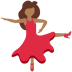 woman dancing: medium-dark skin tone untuk platform X / Twitter