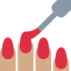 nail polish: medium skin tone untuk platform X / Twitter