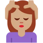 woman getting massage: medium skin tone สำหรับแพลตฟอร์ม X / Twitter