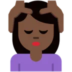 woman getting massage: dark skin tone für X / Twitter Plattform