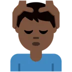 man getting massage: dark skin tone pentru platforma X / Twitter