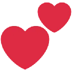 two hearts for X / Twitter-plattformen