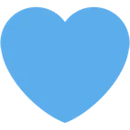 blue heart pour la plateforme X / Twitter