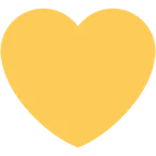 yellow heart för X / Twitter-plattform