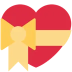 heart with ribbon for X / Twitter platform