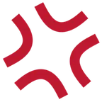 X / Twitter प्लेटफ़ॉर्म के लिए anger symbol