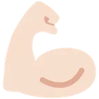 flexed biceps: light skin tone สำหรับแพลตฟอร์ม X / Twitter