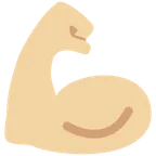 flexed biceps: medium-light skin tone per la piattaforma X / Twitter