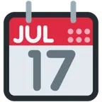 X / Twitter platformu için tear-off calendar