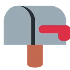 X / Twitter প্ল্যাটফর্মে জন্য closed mailbox with lowered flag