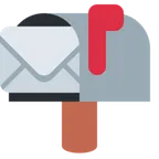 X / Twitter প্ল্যাটফর্মে জন্য open mailbox with raised flag