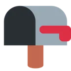 X / Twitter প্ল্যাটফর্মে জন্য open mailbox with lowered flag