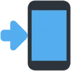 mobile phone with arrow für X / Twitter Plattform