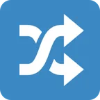 shuffle tracks button per la piattaforma X / Twitter
