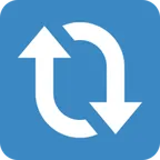 X / Twitter 플랫폼을 위한 clockwise vertical arrows